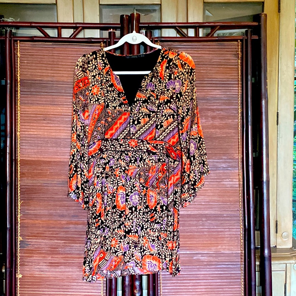 Beautiful quilted multi color floral dress